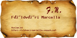 Földvári Marcella névjegykártya